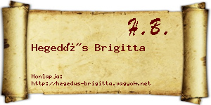 Hegedűs Brigitta névjegykártya