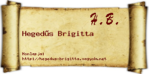 Hegedűs Brigitta névjegykártya